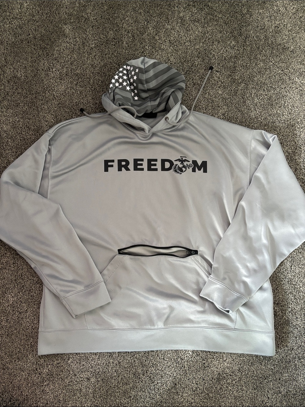 Sgt. Grit Freedom Graphic Hooded Sweatshirt - Gray
